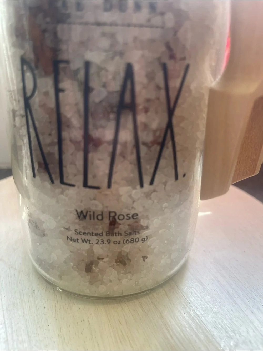 Rae Dunn Relax Wild Rose Bath Salts - Pink & White - Picture 2 of 4